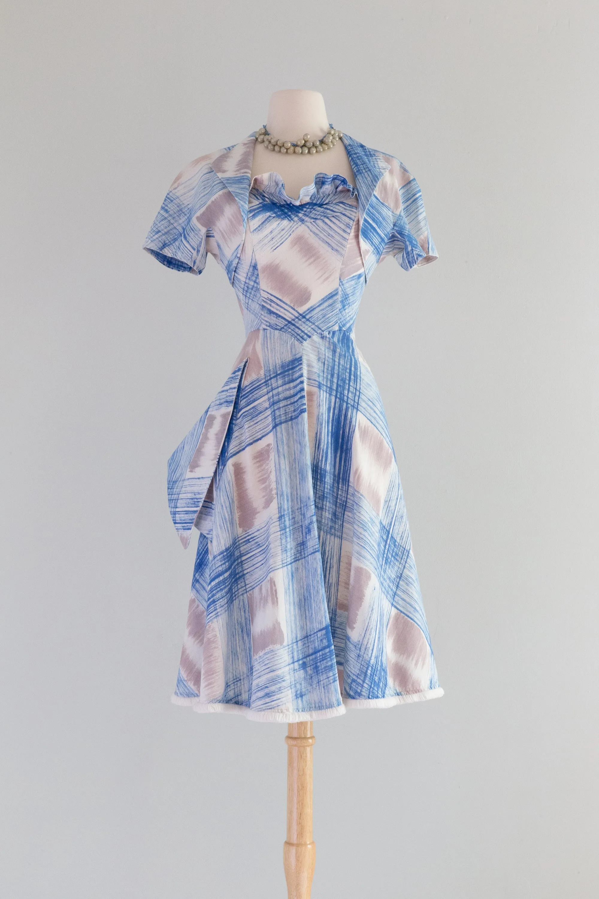 1940's Summer Sundress and Jacket By Maya de Mexico / Small