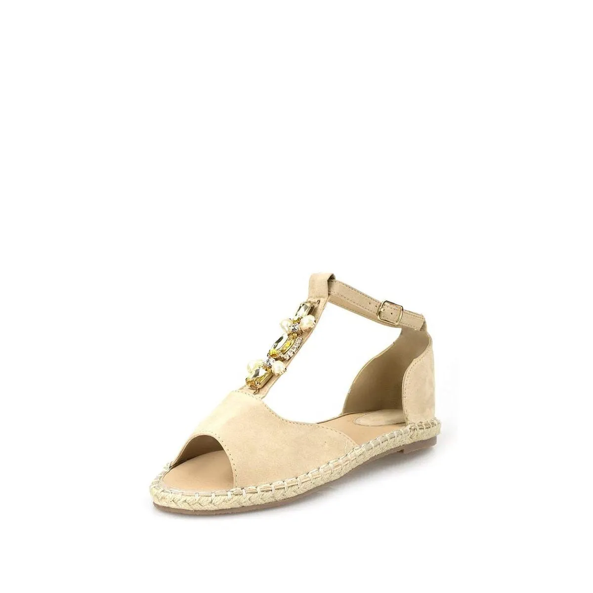 Akira T-Bar Open Toe Espadrille Shoe