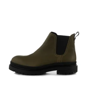 Arvid chelsea boot leather - MOSS GREEN