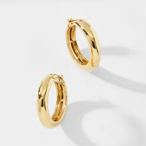 BRUNCH MEDIUM BOLD HOOP EARRINGS