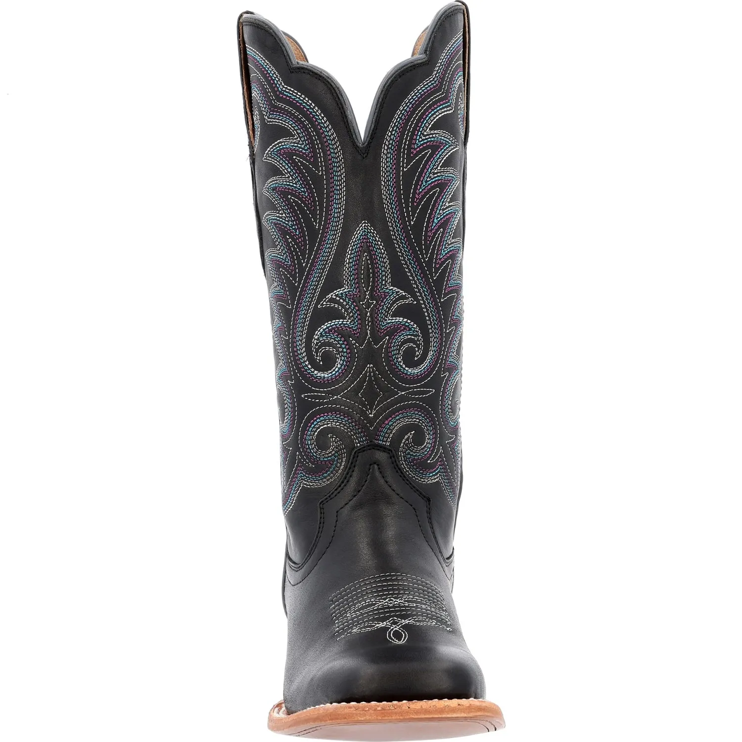 Durango Womens Arena Pro Western Black Mulberry Leather Cowboy Boots