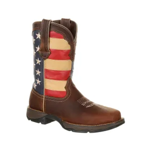 Durango Womens Union Flag Leather ST Patriotic Work Boots