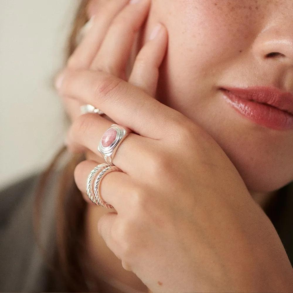 Gemstone Bold Ring Sterling Silver