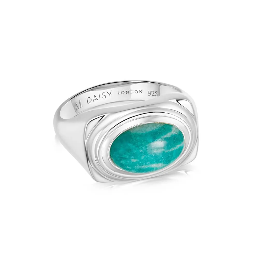 Gemstone Bold Ring Sterling Silver