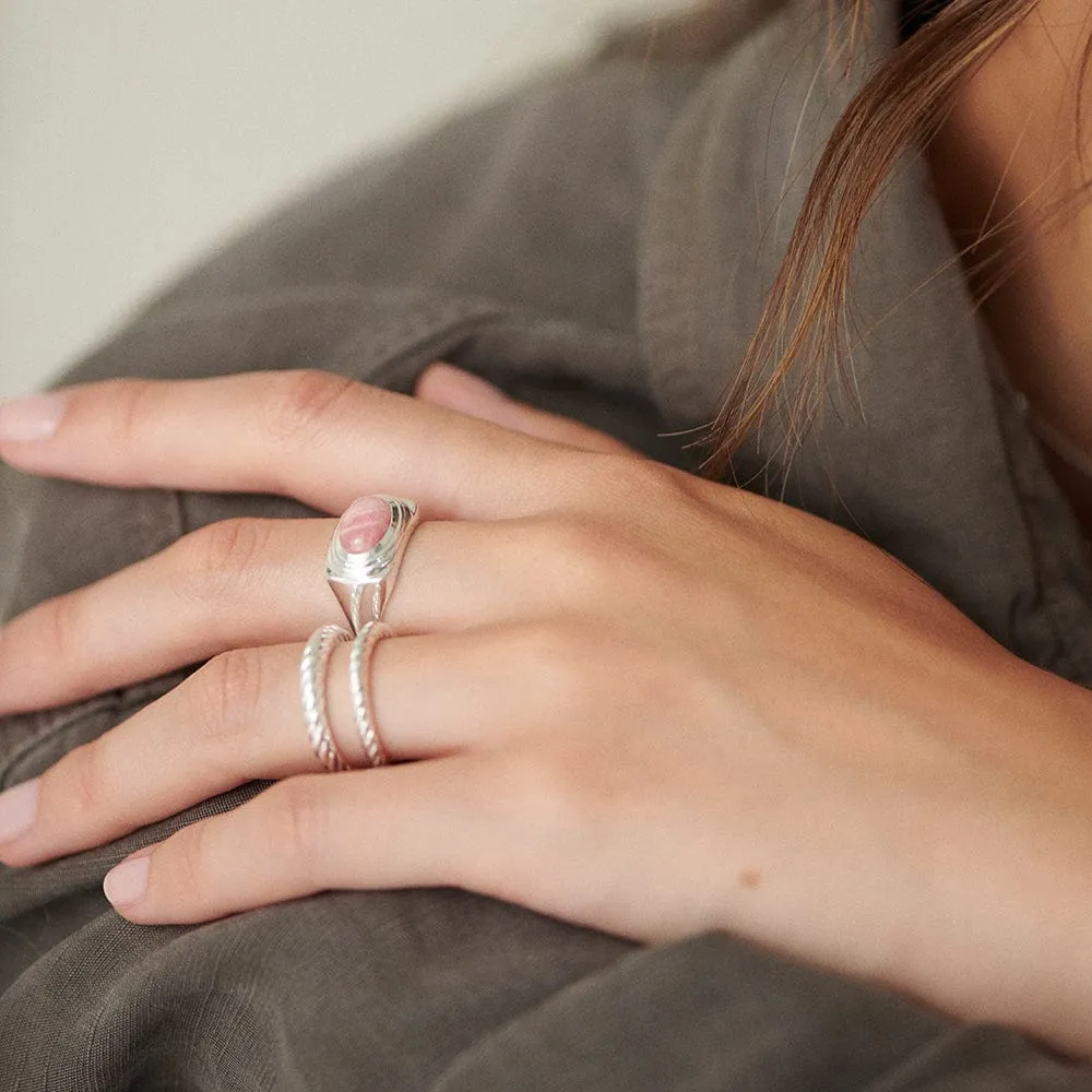 Gemstone Bold Ring Sterling Silver