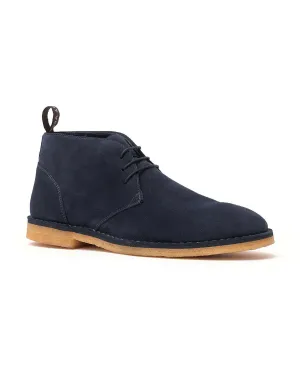 George Anthony Veer Men's Suede Lace-Up Chukka Boots, Blue