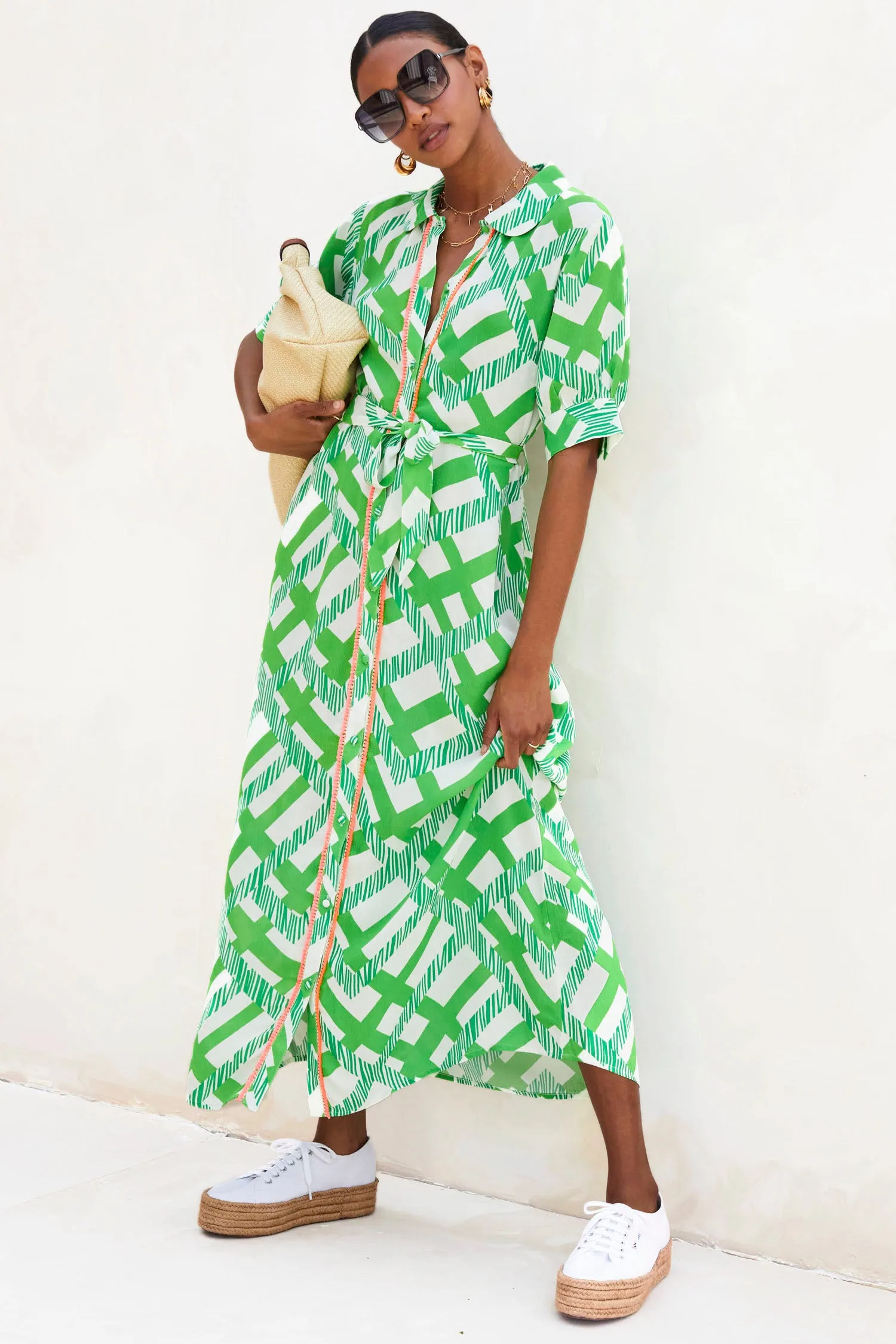 Green Gloria Midi Dress