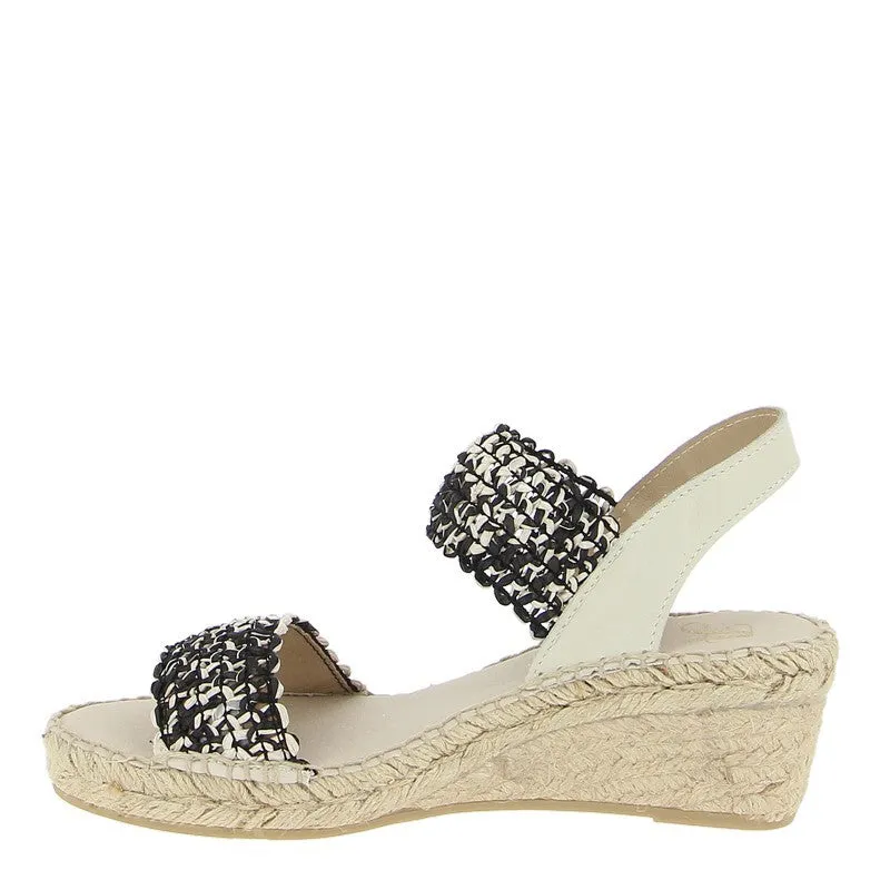 Juncal Aguirre 2277 Black Multi Wedge Espadrille