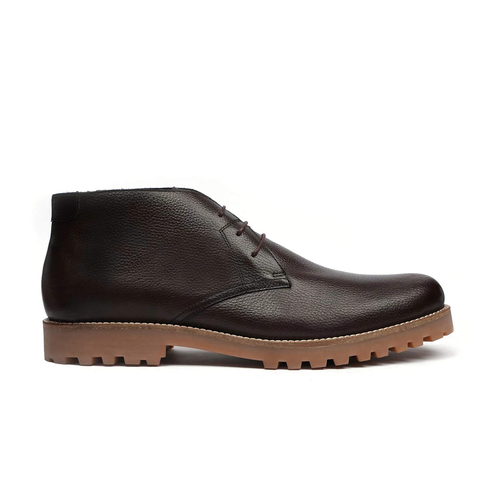 Rozamund - Men's Brown Pebble Grain Chukka Boot