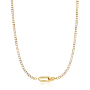 SPARKLE CHAIN INTERLOCK NECKLACE